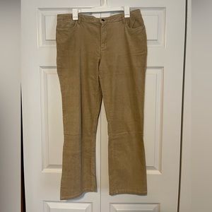Falls Creek brand corduroy straight leg. Size 14, tan.